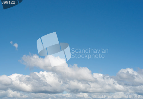 Image of perfect white fluffy heavenly clouds