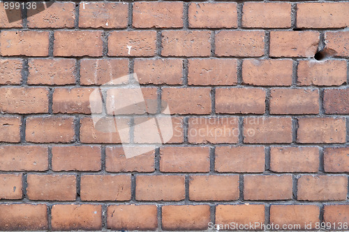 Image of Old red brick wall