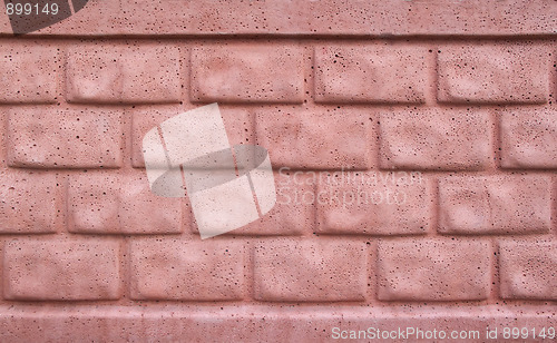 Image of Red concrete brick wall