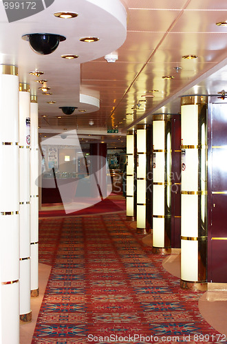 Image of Cruiser luxurious lounge corridor