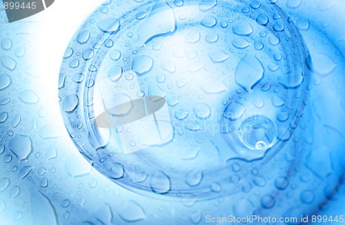 Image of Blue Water Droplets Abstract