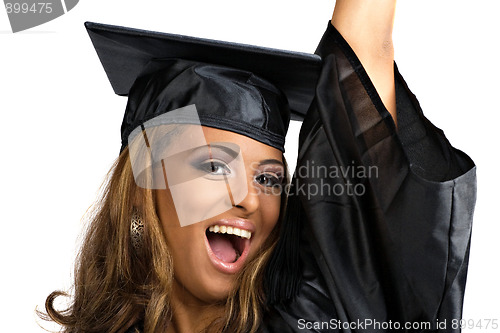 Image of Cheering Graduate Isolated