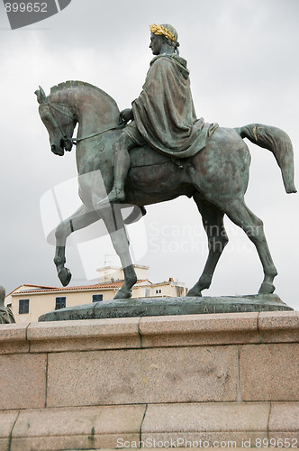 Image of statue Napoleon and his brothers Diamant Square Ajaccio Corsica