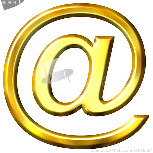 Image of 3d golden email symbol