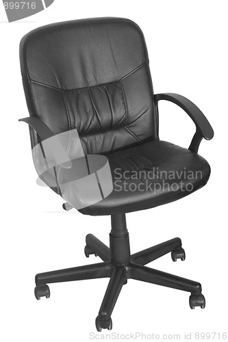 Image of black office chair with wheels
