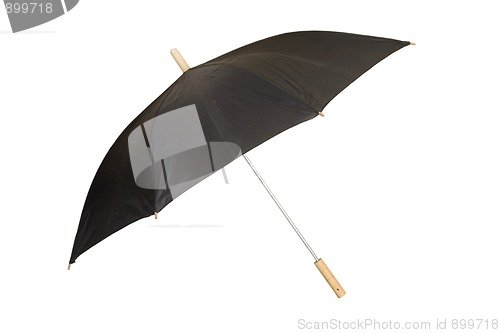 Image of open black business umbrella