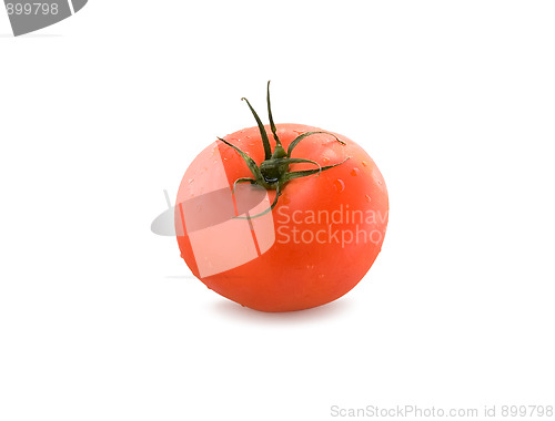 Image of Ripe tomato isolated on white