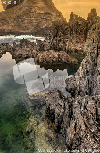 Image of Porto Moniz natural pools, Madeira island,  Portugal