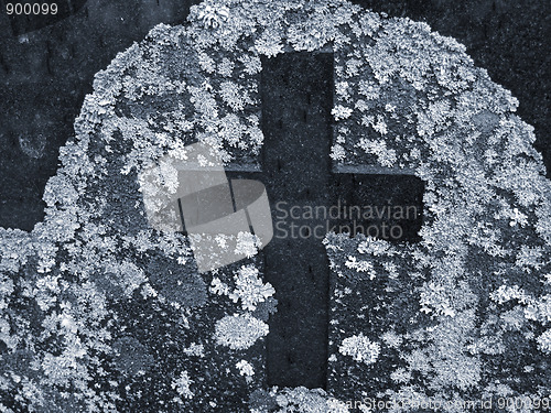 Image of Black cross on grave