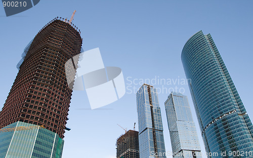 Image of Skyscrapers under construction