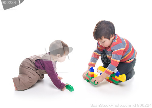 Image of Brother and sister playing together