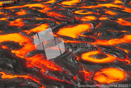 Image of molten rock or lava