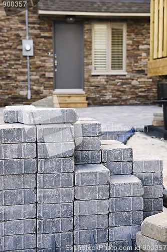 Image of Interlocking stone driveway