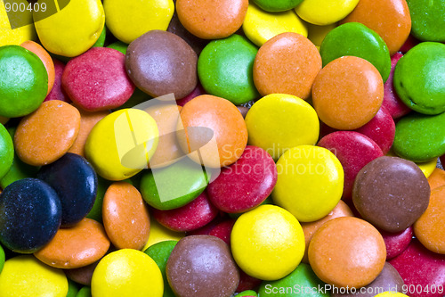 Image of Closeup multi colored Chocolates