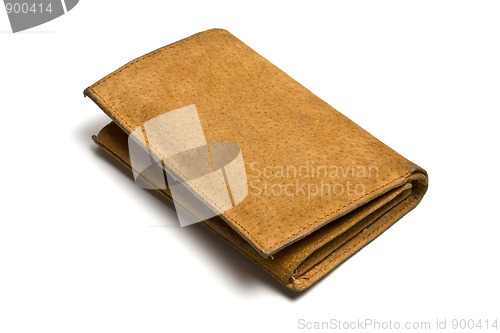 Image of Old yellow leather wallet 