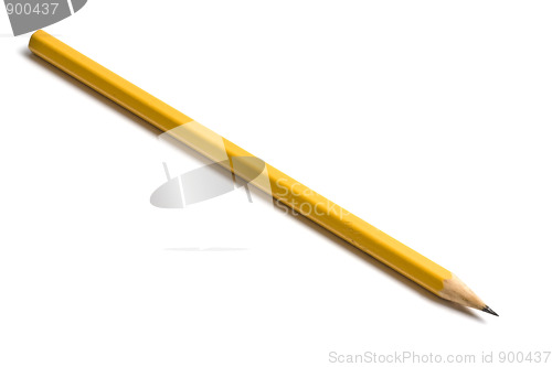 Image of Yellow pencil isolated on white 