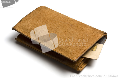 Image of Yellow leather wallet