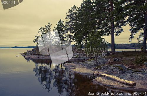 Image of By the lake retro