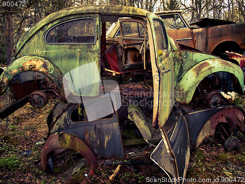 Image of Retro heap of scrap VW