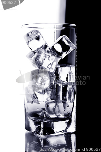 Image of glass with ice water