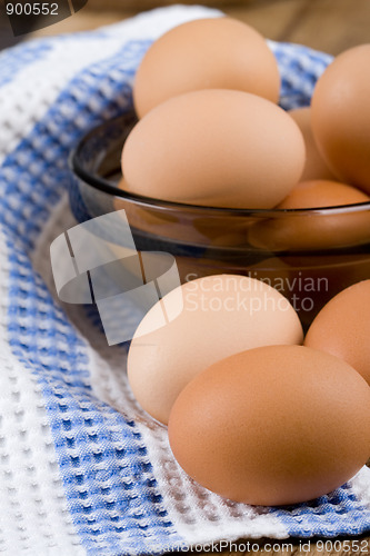 Image of brown eggs in a bowl