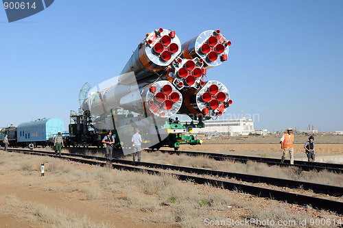 Image of Soyuz Launch Vehicle Rollout