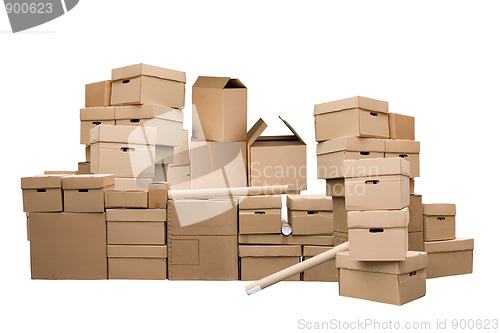 Image of Brown different cardboard boxes