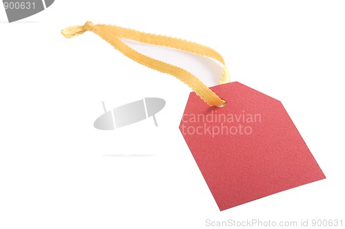 Image of red blank tag