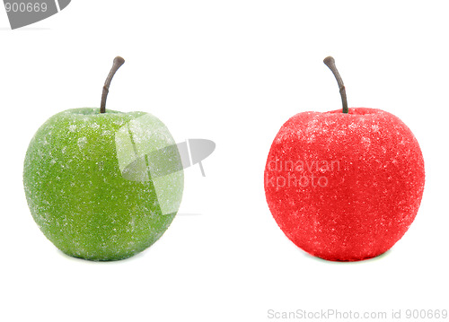 Image of Fake Green and Red Apples