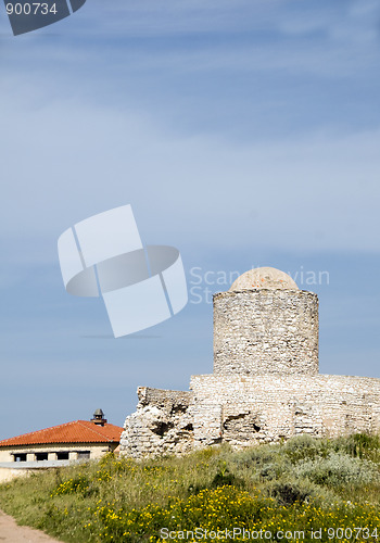 Image of romanesque medieval architecture bonifacio corsica francehhgjnb