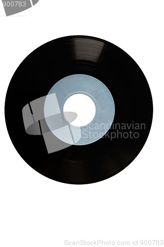 Image of black vinyl with blue label