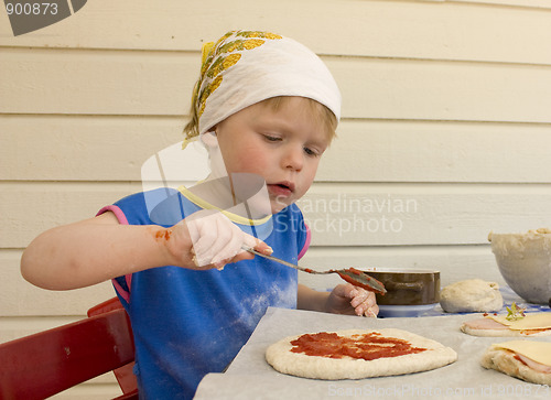 Image of Making pizza