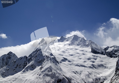 Image of Caucasus Mountains in cloud