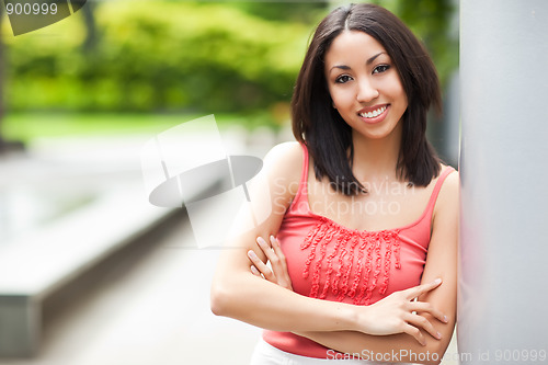 Image of Beautiful mixed race woman