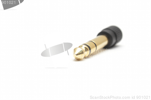 Image of Headphone plug adapter isolated on white
