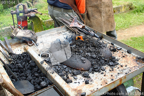 Image of blacksmith forge