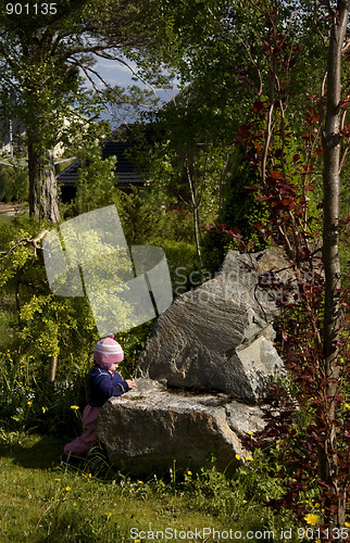 Image of Toddler in garden