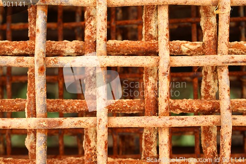 Image of Rusty Metal Grid - Oxidation