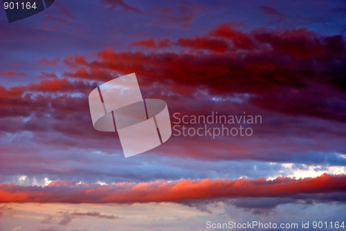 Image of Clouds on a sunset