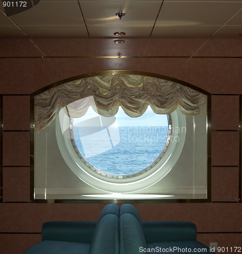 Image of Passenger Cruise ship circle window view