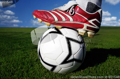 Image of Soccer ball and shoes