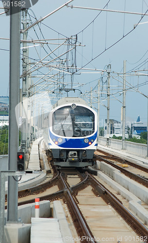 Image of Elevated Airport Link train  in Bangkok