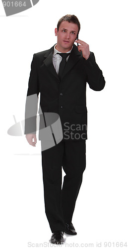 Image of Businessman walking