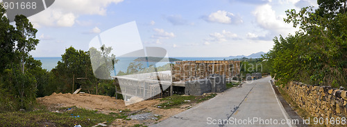 Image of incomplete house with sea view