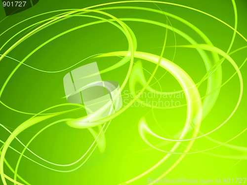 Image of Abstract green vortex background
