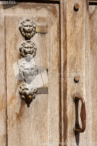Image of Lion head shaped door bells