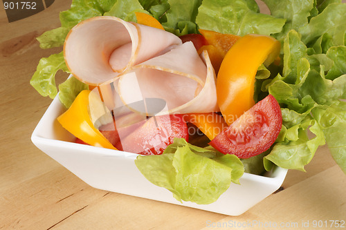 Image of Mixed salad with roast turkey