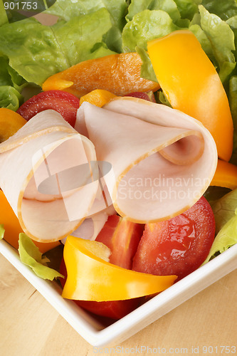 Image of Mixed salad with roast turkey