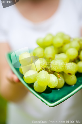 Image of Fresh green grapes