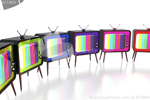 Image of Colorful retro tv's